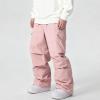 imageGS SNOWING Women Men Snow Pants Baggy Snowboard Panst Insulated Waterproof Windproof Loose Ski Sport for CouplesPink