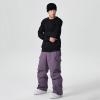 imageGS SNOWING Women Men Snow Pants Baggy Snowboard Panst Insulated Waterproof Windproof Loose Ski Sport for CouplesPurple
