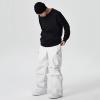 imageGS SNOWING Women Men Snow Pants Baggy Snowboard Panst Insulated Waterproof Windproof Loose Ski Sport for CouplesWhite