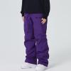 imageGS SNOWING Womens Insulated Snow Ski Pants Snowboarding Skiing Bibs Waterproof Windproof Hiking Outdoor PantsPurple