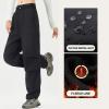imageGS SNOWING Womens Snow Pants Waterproof Snowboard Pant Softshell Insulated Fleece Line Ski Pants Winter Warm Outdoor HikingBlack