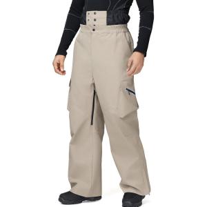 imageGS SNOWING Mens Ski Pants Super Baggy Snow Snowboard Insulated Waterproof Windproof Loose Cargo Pant for Outdoor SportsKhaki