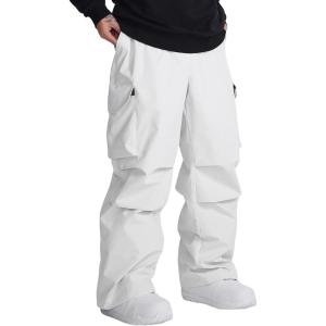 imageGS SNOWING Women Men Snow Pants Baggy Snowboard Panst Insulated Waterproof Windproof Loose Ski Sport for CouplesWhite