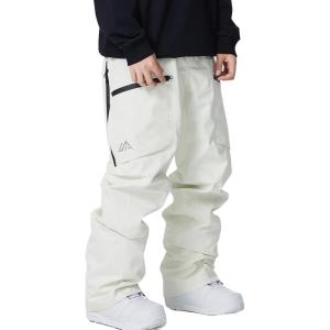 imageGS SNOWING Womens Insulated Snow Ski Pants Snowboarding Skiing Bibs Waterproof Windproof Hiking Outdoor PantsWhite