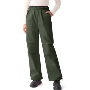 imageGS SNOWING Womens Snow Pants Waterproof Snowboard Pant Softshell Insulated Fleece Line Ski Pants Winter Warm Outdoor HikingArmy Green