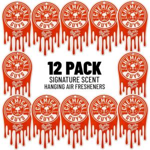 imageChemical Guys Hanging Air Freshener Variety Scent Pack 12 Pack Great for Cars Trucks SUVs RVs Home Garage Workspace Dorm Room ampamp More 4 x 3 Packs Black Frost Cherry Pina Colada  AIR40404Signature
