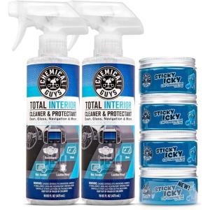 imageChemical Guys Total Interior Cleaner and Protectant 16 fl oz 2 Pack With Sticky Icky Car Cleaning Gel Detailing Kit Automotive Dust Crevice Cleaner Car Interior Cleaning Accessories 3 Items