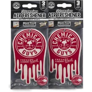 imageChemical Guys Hanging Air Freshener Black Frost Scent 6 Pack Great for Cars Trucks SUVs RVs Home Garage Workspace Dorm Room ampamp More 2 x 3 Packs  AIR40502Variety Pack