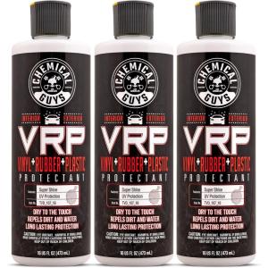 imageChemical Guys TVD10732 VRP Vinyl Rubber and Plastic NonGreasy DrytotheTouch Long Lasting Super Shine Dressing for Tires Trim and More Safe for Cars Trucks SUVs RVs ampamp More 32 fl oz16 Ounce Pack of 3