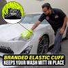 imageChemical Guys MIC49302 Chenille Premium ScratchFree Microfiber Wash Mitt Lime Green 96quot x 23quot x 7quot 2 PackGreen