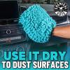 imageChemical Guys MIC49302 Chenille Premium ScratchFree Microfiber Wash Mitt Lime Green 96quot x 23quot x 7quot 2 PackTurquoise