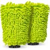 imageChemical Guys MIC49302 Chenille Premium ScratchFree Microfiber Wash Mitt Lime Green 96quot x 23quot x 7quot 2 PackGreen