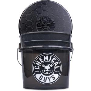 imageChemical Guys ACC103 Heavy Duty Detailing Car Wash Bucket with Chemical Guys Logo 45 Gal  Semi Transparent WhiteBlack