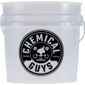imageChemical Guys ACC103 Heavy Duty Detailing Car Wash Bucket with Chemical Guys Logo 45 Gal  Semi Transparent WhitePack of 1