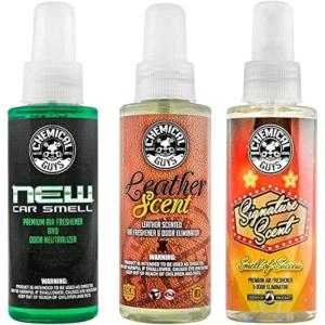 imageChemical Guys AIR10116 New Car Smell Premium Air Freshener and Odor Eliminator LongLasting Scent Great for Cars Trucks SUVs RVs ampamp More 16 fl oz12 Fl Oz Pack of 1