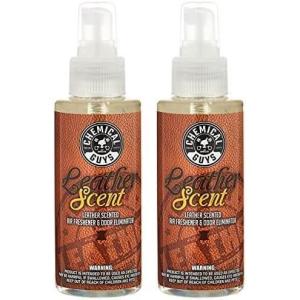 imageChemical Guys AIR10116 New Car Smell Premium Air Freshener and Odor Eliminator LongLasting Scent Great for Cars Trucks SUVs RVs ampamp More 16 fl oz4 Fl Oz Pack of 2
