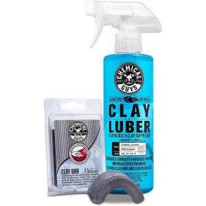 imageChemical Guys CLYKIT1 Heavy Duty Clay Bar and Luber Synthetic Lubricant Kit 16 oz 2 Items BlackMedium Clay Bar Kit