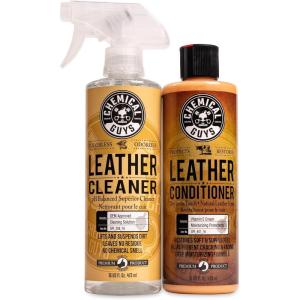 imageChemical Guys SPI10916 Leather Cleaner and Leather Conditioner Kit for Use on Leather Apparel Furniture Car Interiors Shoes Boots Bags ampamp More 2  16 fl oz Bottles16 Fl Oz KIT