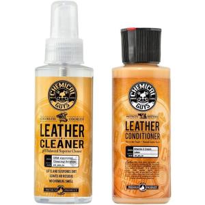 imageChemical Guys SPI10916 Leather Cleaner and Leather Conditioner Kit for Use on Leather Apparel Furniture Car Interiors Shoes Boots Bags ampamp More 2  16 fl oz Bottles4 Fl Oz Kit