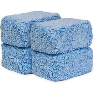 imageChemical Guys Premium Grade Microfiber Applicators Blue Pack of 4 Lint Free  MIC29204