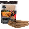 imageChemical Guys MIC35303 Workhorse Professional Grade Microfiber Towel Black Safe for Car Wash Home Cleaning ampamp Pet Drying Cloths 16quot x 16quot Pack of 3Tan