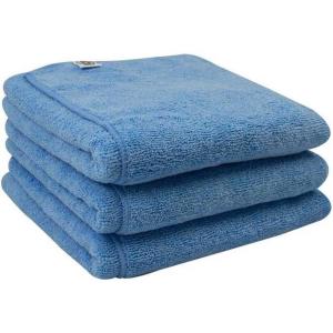 imageChemical Guys MIC35303 Workhorse Professional Grade Microfiber Towel Black Safe for Car Wash Home Cleaning ampamp Pet Drying Cloths 16quot x 16quot Pack of 3Blue