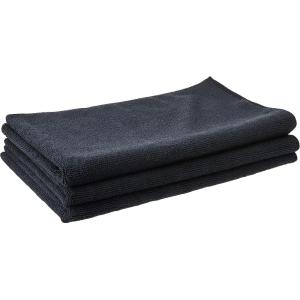 imageChemical Guys MIC35303 Workhorse Professional Grade Microfiber Towel Black Safe for Car Wash Home Cleaning ampamp Pet Drying Cloths 16quot x 16quot Pack of 3Black