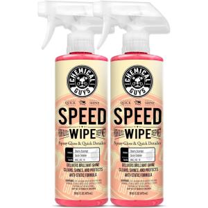 imageChemical Guys WAC20216 Speed Wipe Quick Detailer Safe for Cars Trucks SUVs Motorcycles RVs ampamp More 16 fl oz Cherry Scent16 Fl Oz Pack of 2