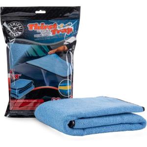 imageChemical Guys Thirst Trap Microfiber Chamois Towel Safe for Cars Trucks SUVs RVs Motorcycles ampamp More 24quotx28quot Blue 1 Pack1 Pack