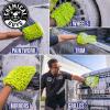 imageChemical Guys Chenille Premium ScratchFree Microfiber Wash Mitt Lime Green 96quot x 23quot x 7quot 3 Pack  MIC49303