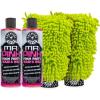 imageChemical Guys CWS2211602 Mr Pink Foam Party Wash ampamp Wax 216 fl oz Tangerine Scent  Chenille Premium ScratchFree Microfiber Wash Mitt Lime Green 2 Pack 3 Items