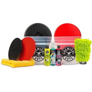imageChemical Guys HOL129 Best Two Car Wash Bucket Kit to Wash ampamp Dry 11 Items Including 3 16 oz ChemicalsHOL129