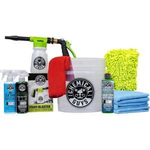 imageChemical Guys HOL129 Best Two Car Wash Bucket Kit to Wash ampamp Dry 11 Items Including 3 16 oz ChemicalsHOL148