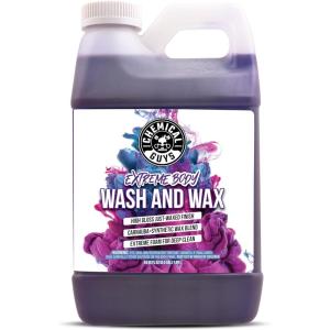 imageChemical Guys CWS20764 Extreme Bodywash ampamp Wax Foaming Car Wash Soap For Foam Cannons Guns or Bucket Washes For Cars Trucks Motorcycles RVs More 64 fl oz Half Gallon Grape Scent64 Fl Oz Pack of 1