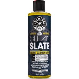 imageChemical Guys CWS80364 Clean Slate Deep Surface Cleaning Car Wash Soap Removes Old Car Waxes Glazes ampamp Sealants for Superior Surface Prep 64 fl oz Half Gallon Citrus Scent16 Fl Oz Pack of 1