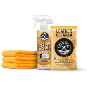 imageChemical Guys SPI20816KIT Complete Leather Cleaner Kit  5 Items Including 1 16 oz Sprayable Leather Cleaner 1 50 Pack of Leather Wipes ampamp 3 16quotx16quot Microfiber Towels1600 Fl Oz Pack of 1