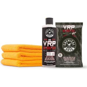 imageChemical Guys TVD10716KIT Complete Vinyl Rubber ampamp Plastic Dressing Kit  5 Items Including 1 16 oz VRP Dressing 1 50 Pack of VRP Wipes ampamp 3 16quotx16quot Microfiber Towels