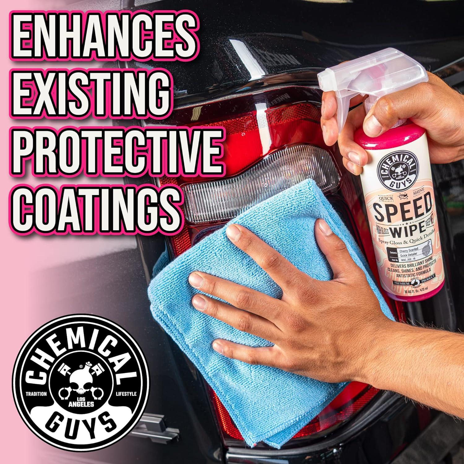imageChemical Guys Speed Wipe Quick Detailer Safe for Cars Trucks SUVs Motorcycles RVs ampamp More Extra Large 32 fl oz Cherry Scent128 Fl Oz Pack of 1