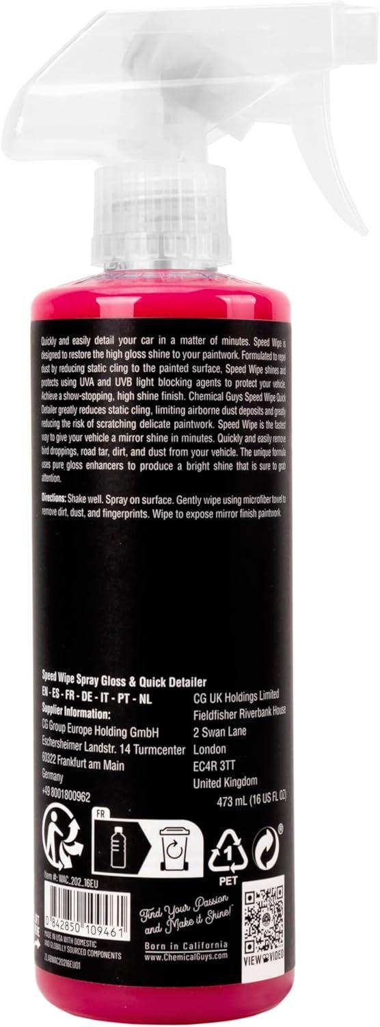 imageChemical Guys Speed Wipe Quick Detailer Safe for Cars Trucks SUVs Motorcycles RVs ampamp More Extra Large 32 fl oz Cherry Scent16 Fl Oz Pack of 1