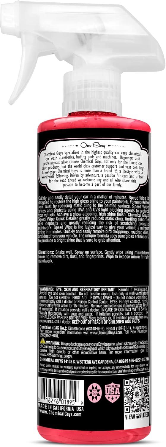 imageChemical Guys Speed Wipe Quick Detailer Safe for Cars Trucks SUVs Motorcycles RVs ampamp More Extra Large 32 fl oz Cherry Scent16 Fl Oz Pack of 2