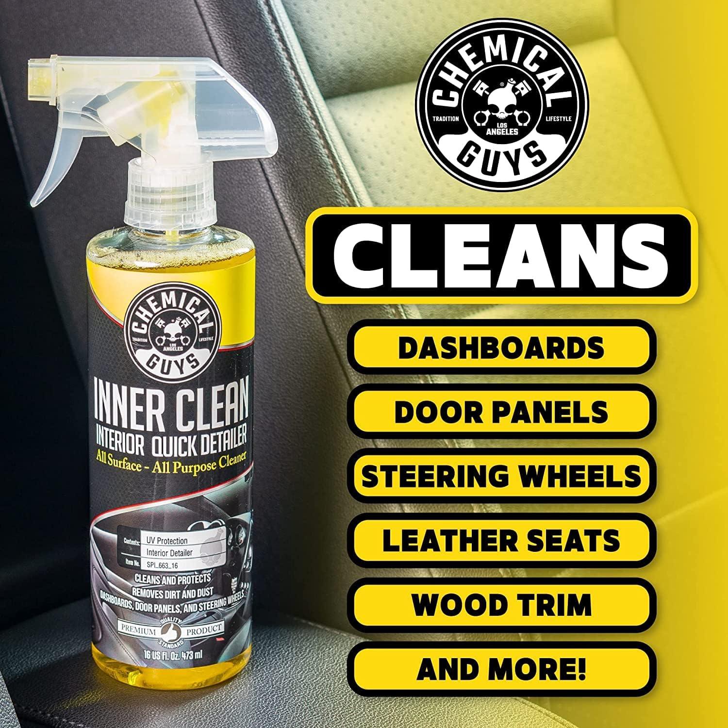 imageChemical Guys InnerClean Quick Detailer with Pineapple Scent High Performance Interior and Dashboard Cleaner Dust Repellent Easy to Use Non Greasy Formula 32 fl oz