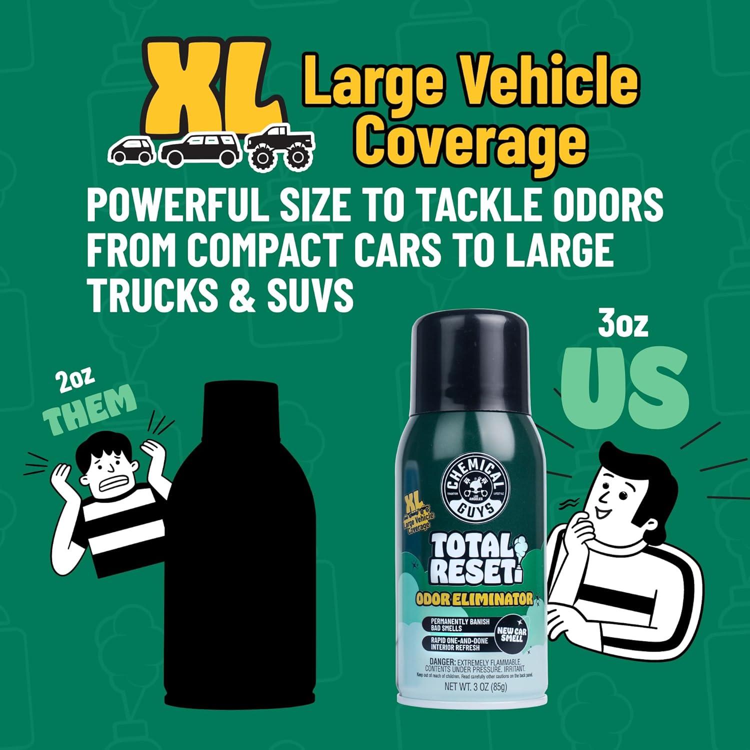 imageChemical Guys Odor Eliminating Aerosol Fogger New Car Smell  3 oz Single Can for Cars Trucks and SUVs  SetandForget Interior Deodorizer Neutralizes Smoke Pet Gym and Food Odors ampamp More