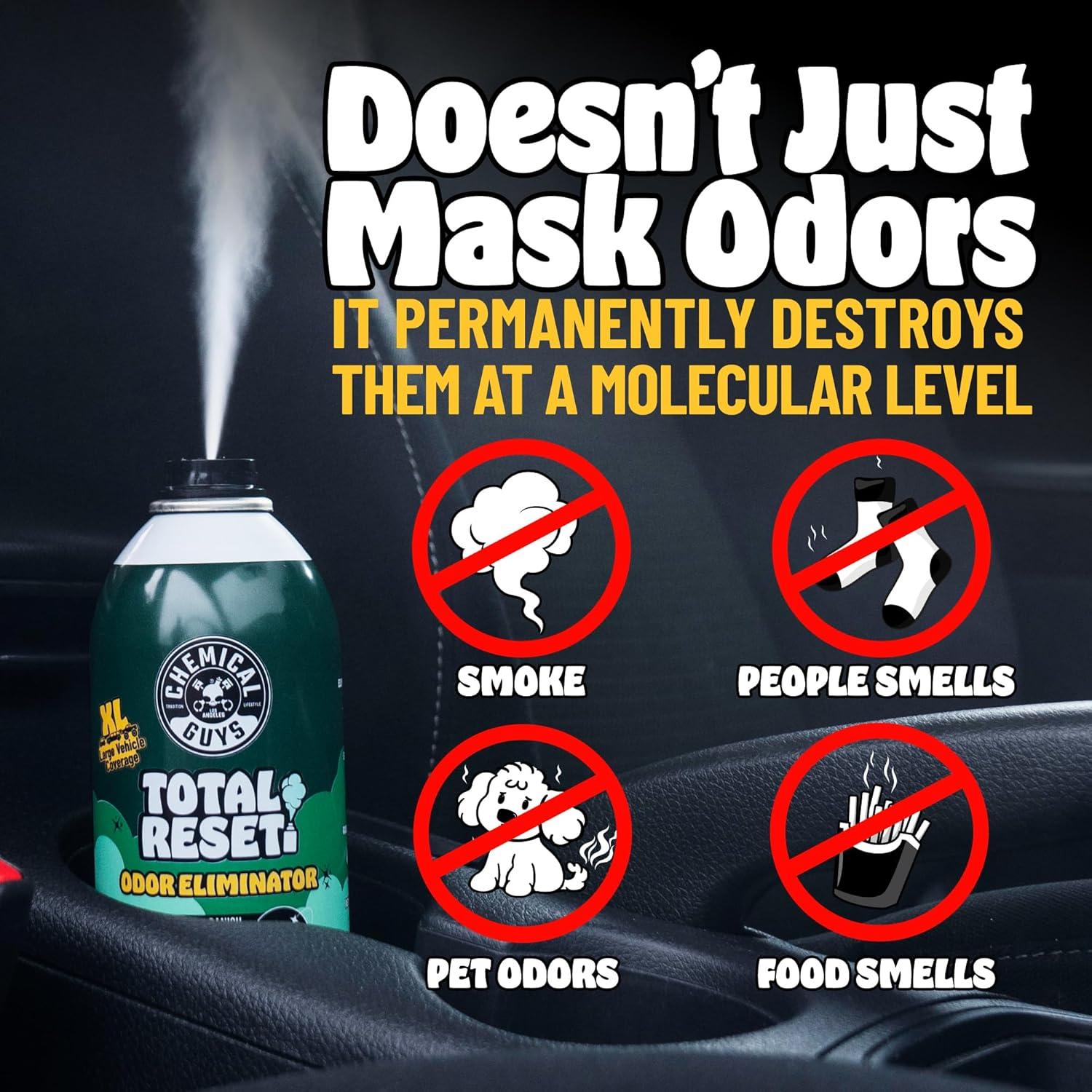imageChemical Guys Odor Eliminating Aerosol Fogger New Car Smell  3 oz Single Can for Cars Trucks and SUVs  SetandForget Interior Deodorizer Neutralizes Smoke Pet Gym and Food Odors ampamp More