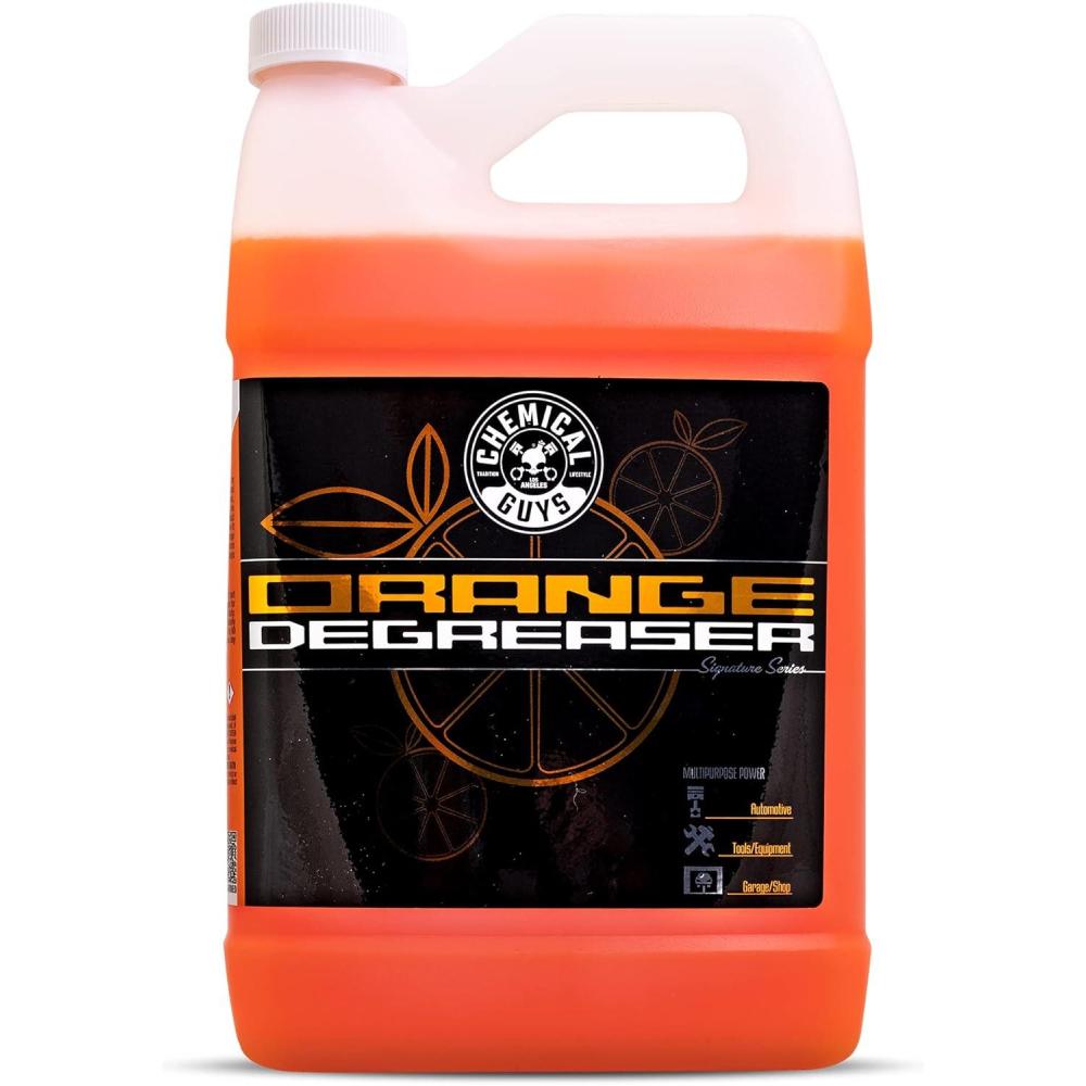 imageChemical Guys Signature Series Orange Degreaser Heavyduty Allpurpose Cleaner For Engines Tires Undercarriages ampamp More Professional Strength Formula Breaks Down Grease Oil ampamp Grime  16 fl oz128 Fl Oz Pack of 1