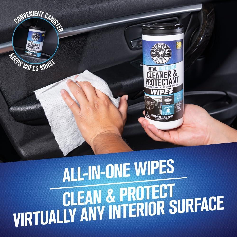 imageChemical Guys Total Interior Cleaner ampamp Protectant Canister Wipes Great for Cars Trucks SUVs RVs ampamp More 30 Ct  PMWCSPI2203060 Count Pack of 1