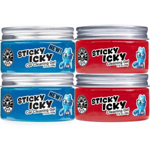 imageChemical Guys Sticky Icky Car Cleaning Gel Green Apple ampamp Sweet Strawberry Scent  Detailing Kit Car Dust Crevice Cleaner Slime Auto Air Vent Cleaning Putty for Keyboard Cleaner 4 Pack  CJK1004