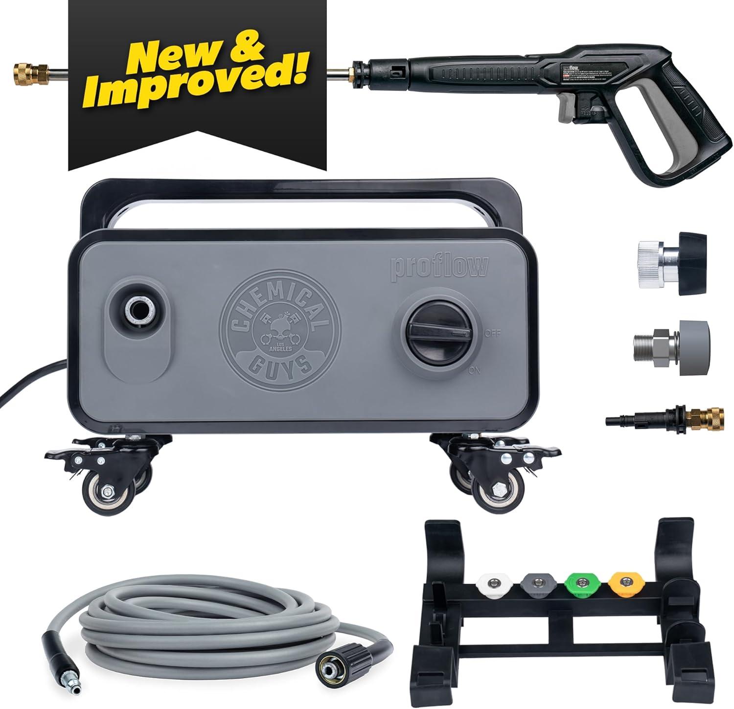 imageChemical Guys Electric Pressure Washer PM2000 PRO  2030 PSI 177 GPM 25 Flex Hose Compact Design 360 Casters Standard Connections Cable Storage  EQP411