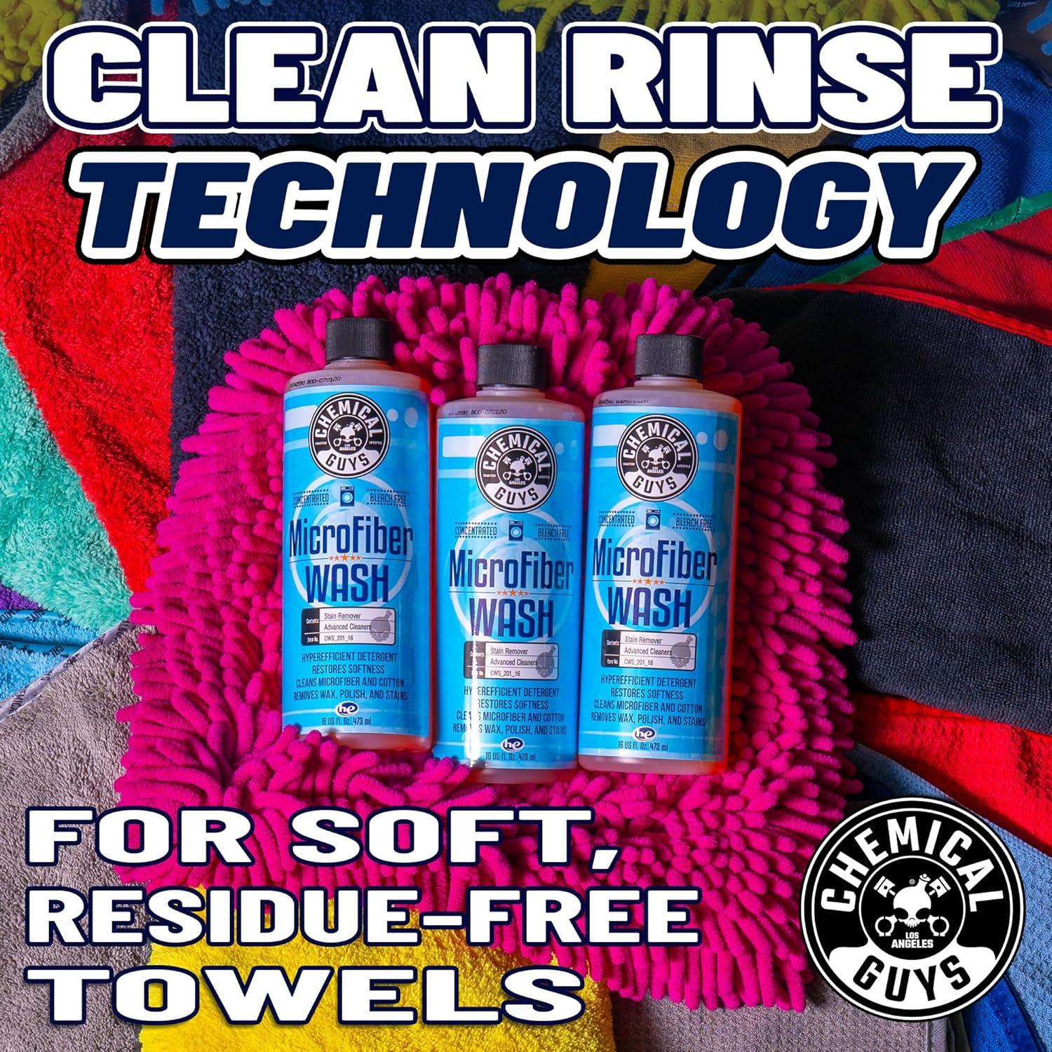 imageChemical Guys Microfiber Cleaning Cloth and Car Wash Towel Detergent  Concentrated Cleaner for Towels Drying Cloths and Pads  Removes Dirt Wax Grease Stains Orange Scent  128 oz16 Fl Oz Pack of 1