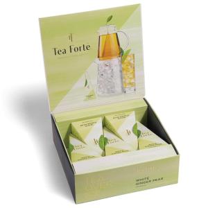 imageTea Forte Iced Ceylon Gold Tea Over Ice PitcherSize Iced Black Infusers 5 Count Pack of 1Ginger Pear White
