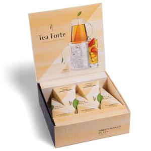 imageTea Forte Iced Ceylon Gold Tea Over Ice PitcherSize Iced Black Infusers 5 Count Pack of 1Mango Peach